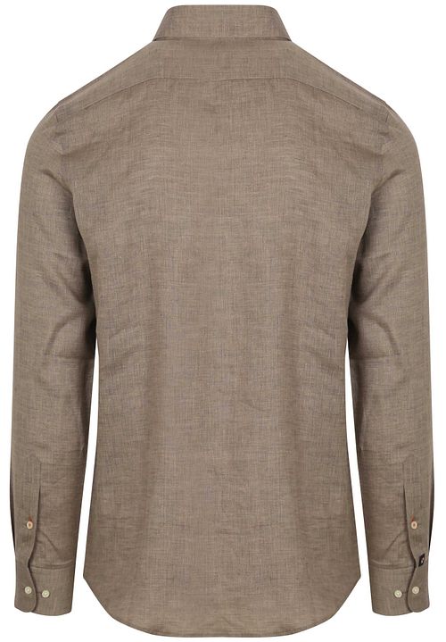 Suitable Shirt Linen Taupe Product / Achterkant