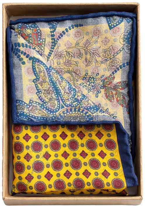 Suitable Reversible Pouch with Flowers and Yellow Product