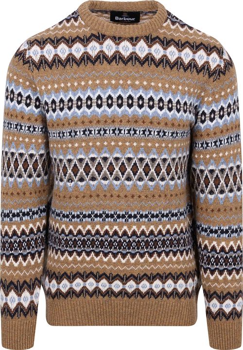 Barbour Fairisle Pullover Wool Camel
