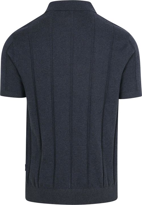 Barbour Wellburn Strikket Poloshirt Navy Product / Achterkant