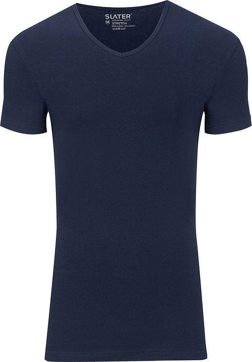 Slater 2-pack Stretch V-hals T-shirt Navy Product