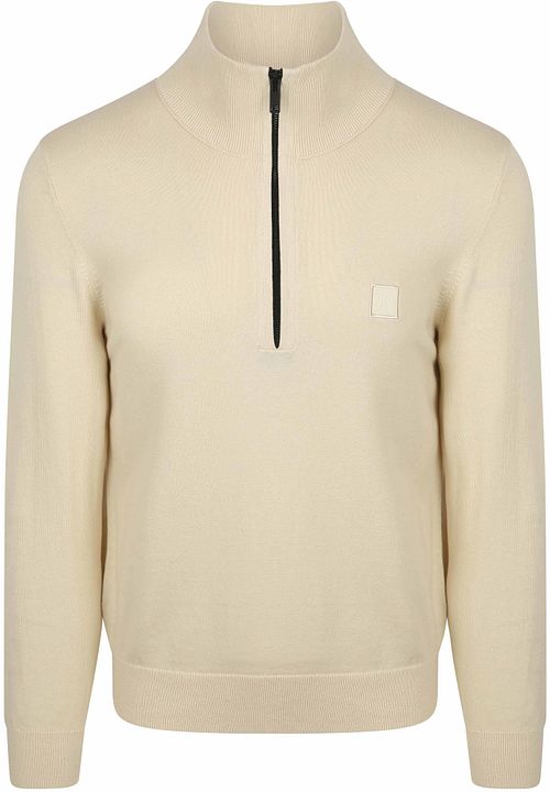 BOSS Kanobix Half Zip Sweater Ecru Product