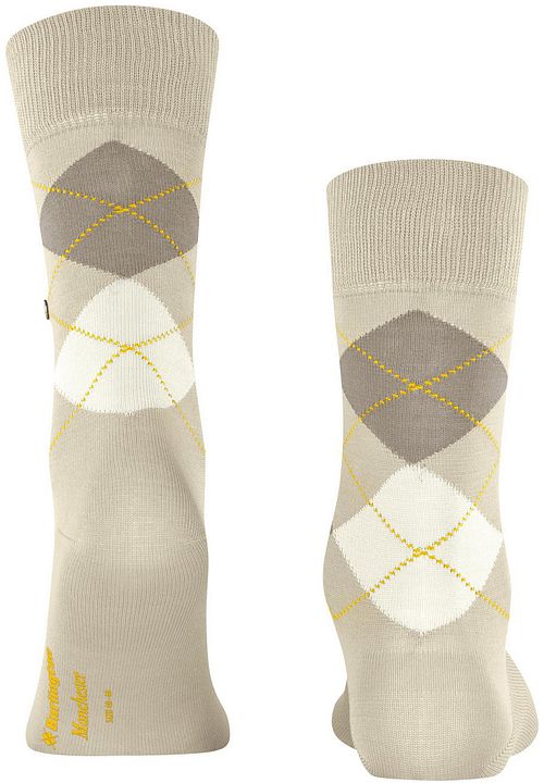 Calze Burlington Manchester a rombi beige chiaro 4840 Product / Achterkant