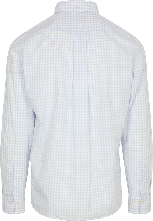 Camisa GANT Gingham Poplin College en azul claro Product / Achterkant