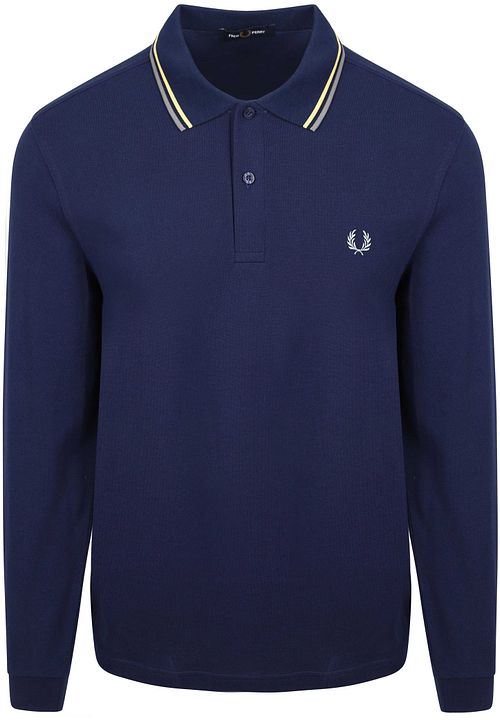 Fred Perry Langarm-Poloshirt Navy 48A