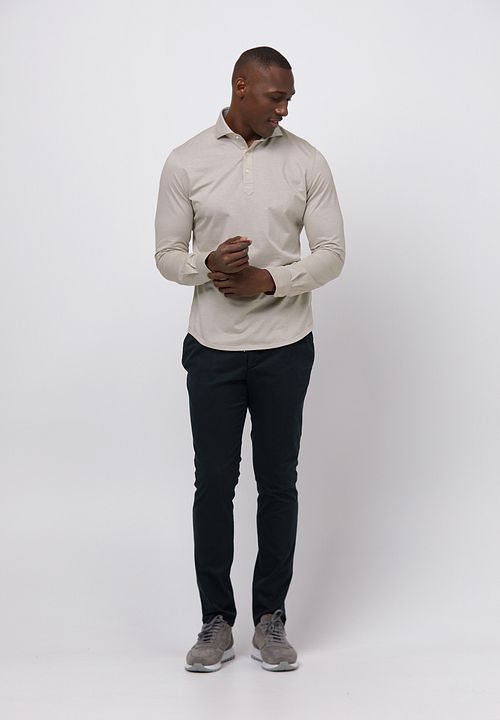 Profuomo Camiche Polo Shirt Beige Model / Voorkant