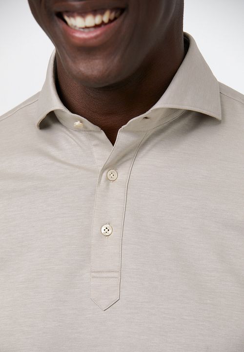Profuomo Camichel Poloshirt Beige Model / Detail
