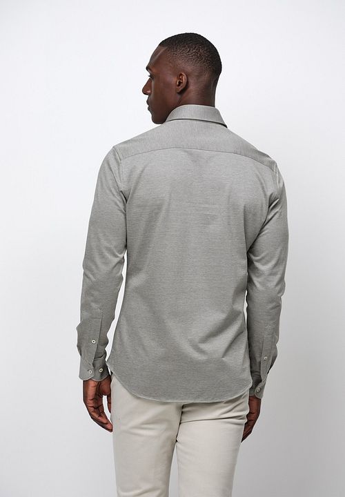 Profuomo Knitted Hemd Grün Model / Achterkant