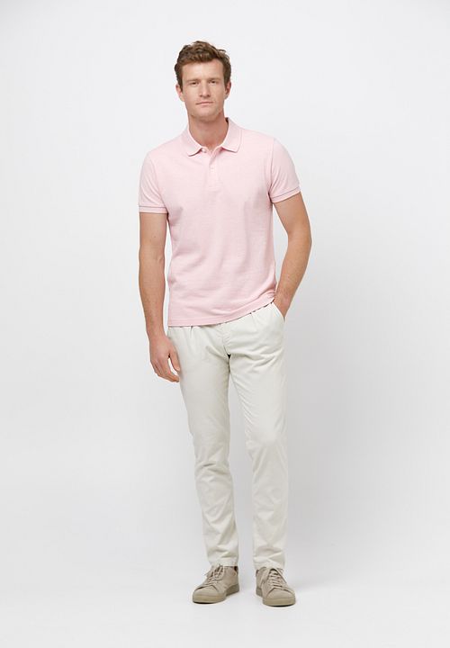 Profuomo Piqué Poloshirt Rose Model / Voorkant