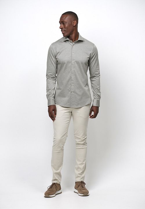 Profuomo Knitted Shirt Green Model / Voorkant