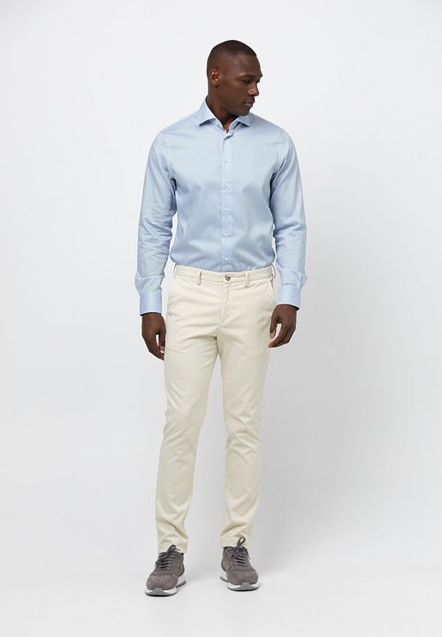 Profuomo Skjorte Struktur Lyseblå Model / Voorkant