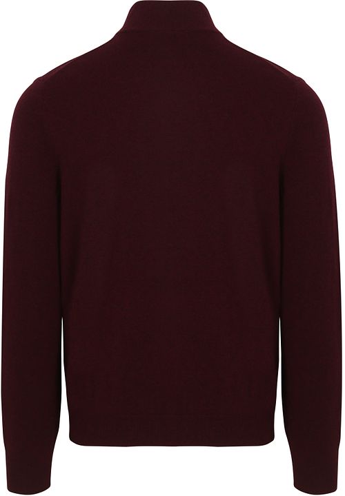 Steppin' Out maglione Half Zip in lana merino bordeaux Product / Achterkant