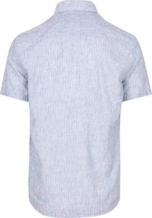 State of Art Short Sleeve Shirt Faux Stripe Blauw