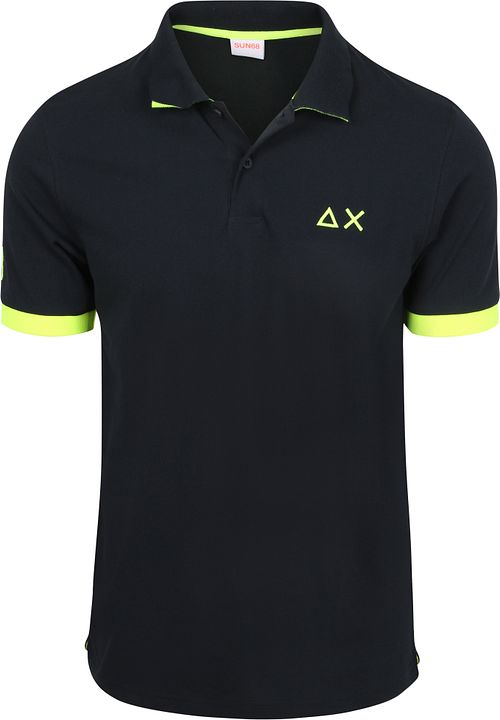 Sun68 Poloshirt Big Logo Fluo Navy Product