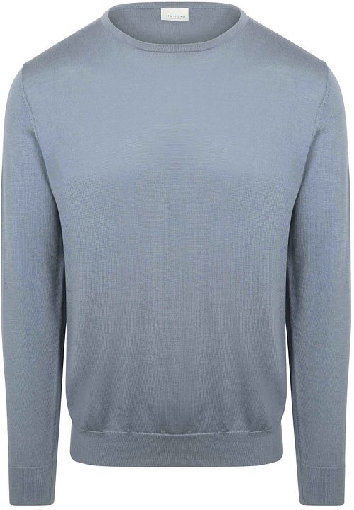 Sweter Profuomo z wełny merynosów niebieski Product