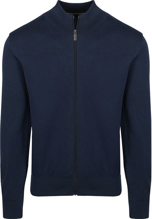 Sweter State of Art z krótkim zamkiem w kolorze granatowym Product