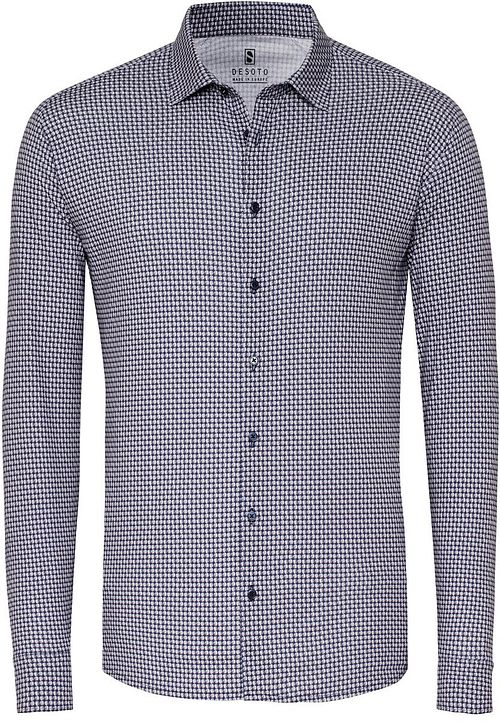 Desoto Overhemd Timeless Elegance Print Donkerblauw Product