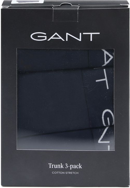 Gant Boxershorts Trunk 3-Pakke Marineblå