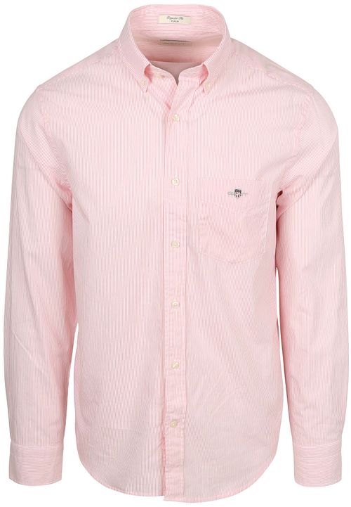 Gant Poplin Banker Skjorte Stribe Rosa