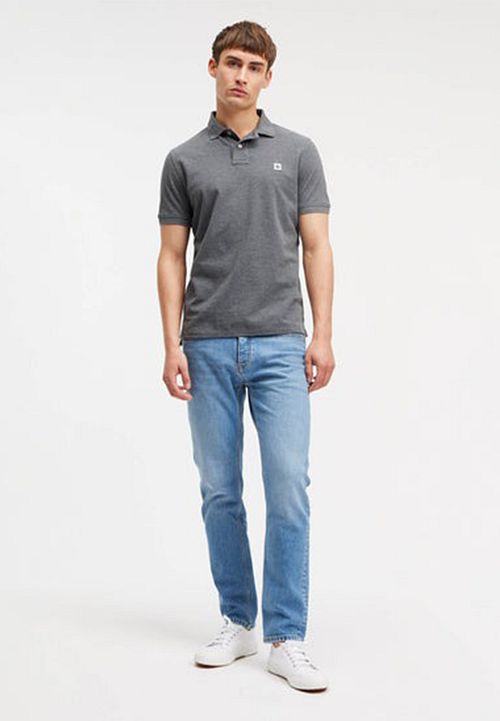 King Essentials The Rene Polo Anthracite Model / Voorkant