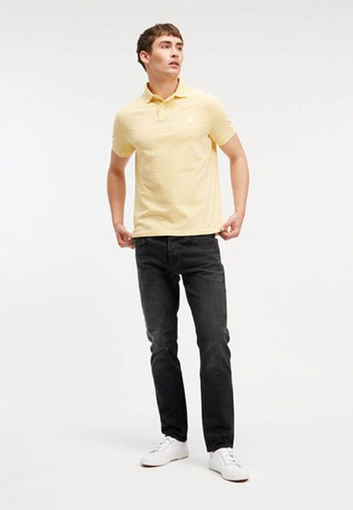 King Essentials The Rene Poloshirt Geel Model / Voorkant