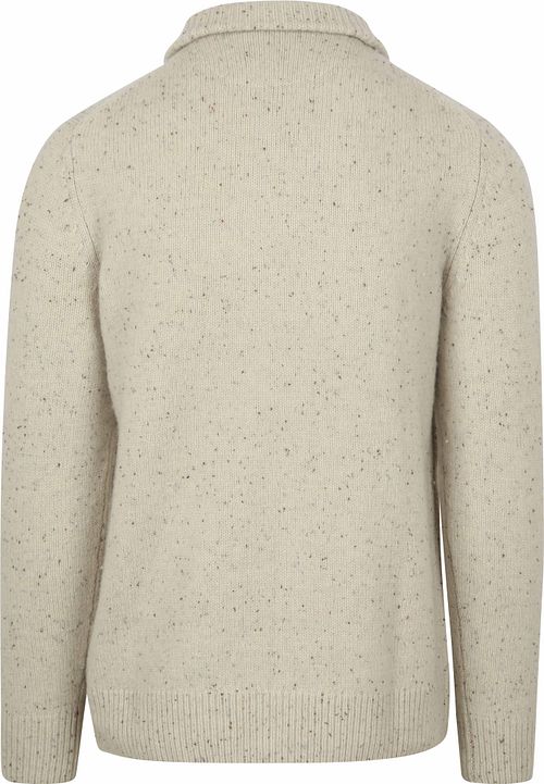 McGregor Half Zip Pullover Lammwolle Blend Ecru Product / Achterkant