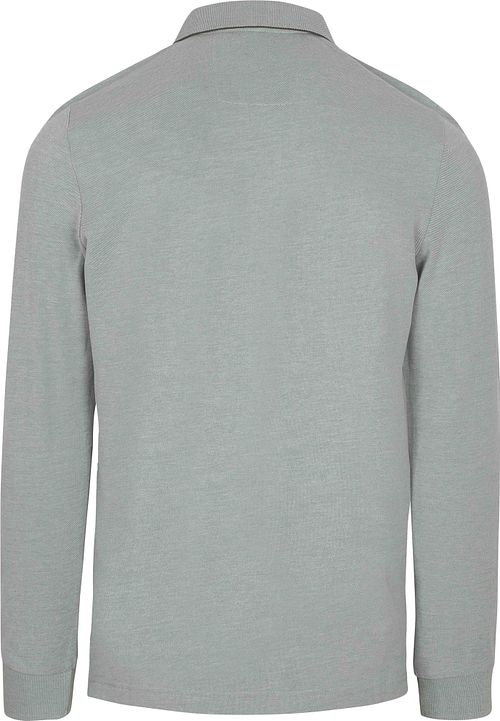 NZA Longsleeve Polo Hamton Piqué Grün Product / Achterkant