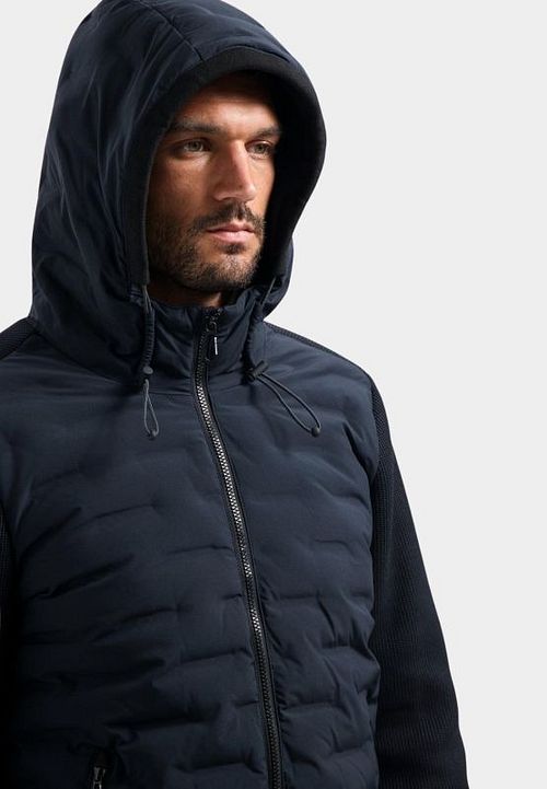 No Excess Jacket Knitted Sleeve Navy Model / Detail