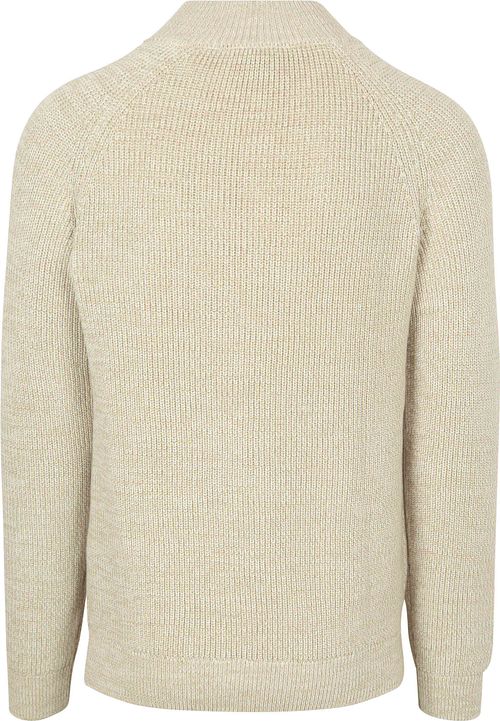 NZA Drake Sweter Half-Zip Warm Beige Product / Achterkant