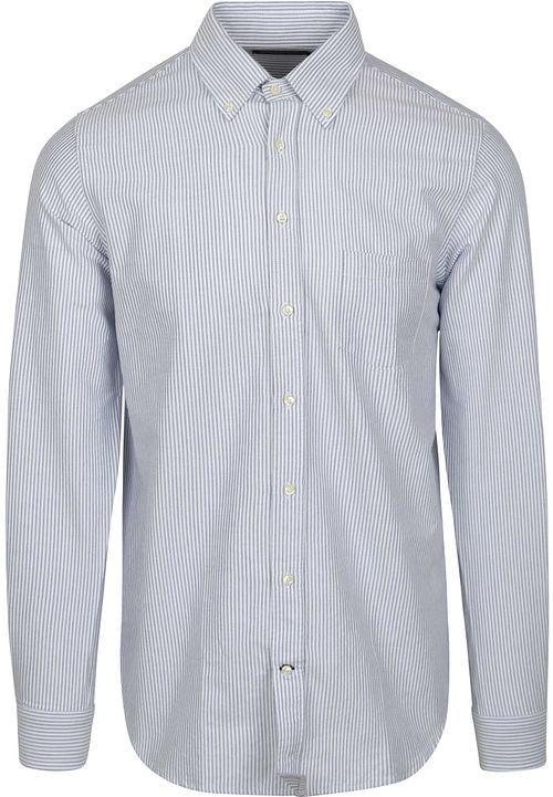 Steppin' Out Hemd Oxford Streep Lichtblauw Product