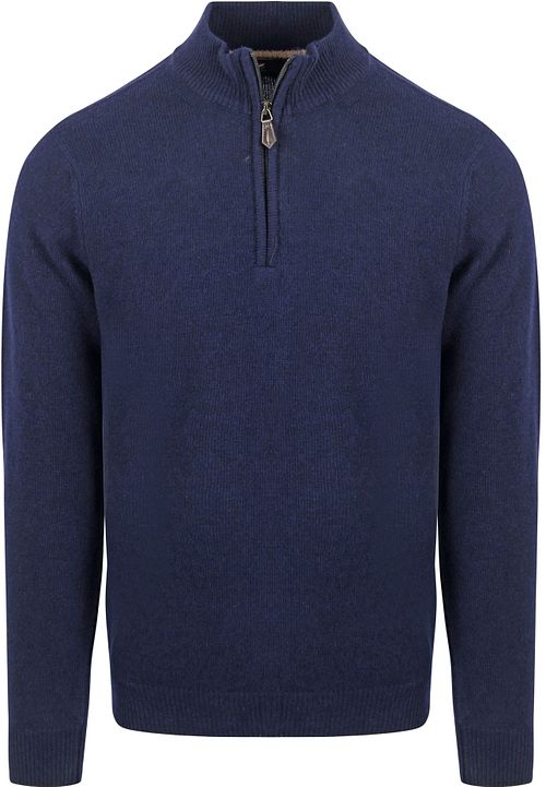 Suitable Half Zip Trui Lamswol Navy Product