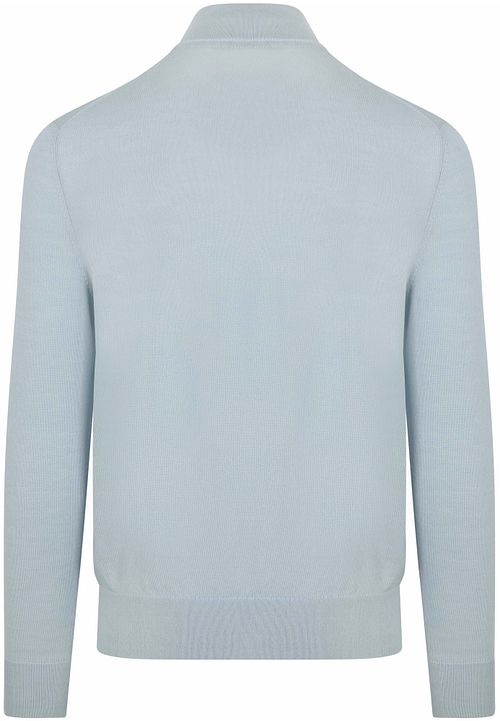 Suitable Merino Half Zip Trui Lichtblauw Product / Achterkant
