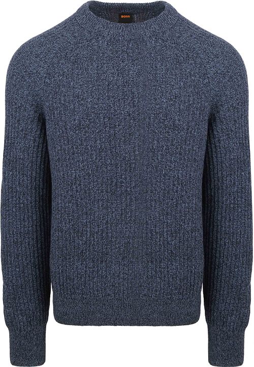 Sweter BOSS Klacier z mieszanki wełny i nylonu w kolorze granatowym Product