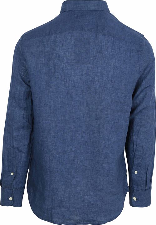 Tommy Hilfiger Chemise De Lin Indigo Product / Achterkant