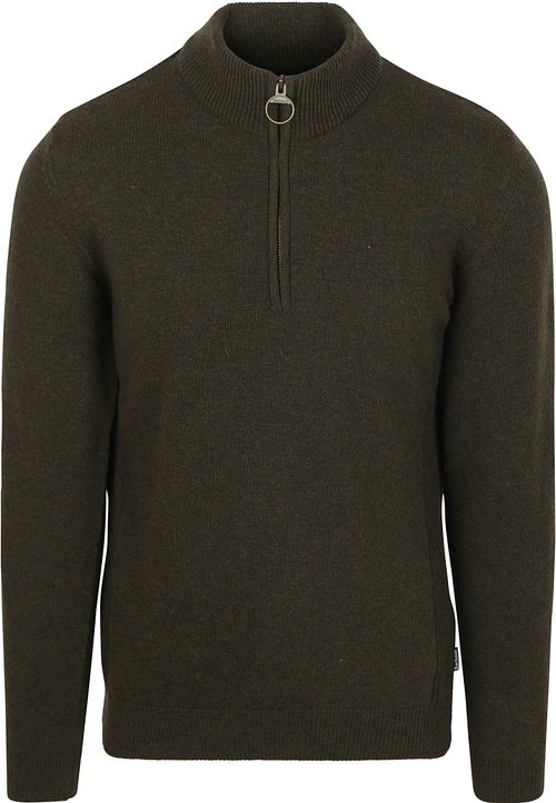Barbour Halv Lynlås Trøje i Ulvegrøn Uld Product