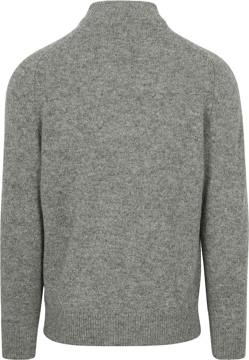 Barbour Talder Zip Pull Wolle Grau Product / Achterkant