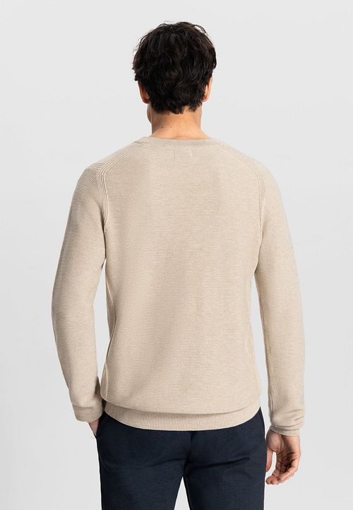Dstrezzed sweter w kolorze beige melange Model / Achterkant