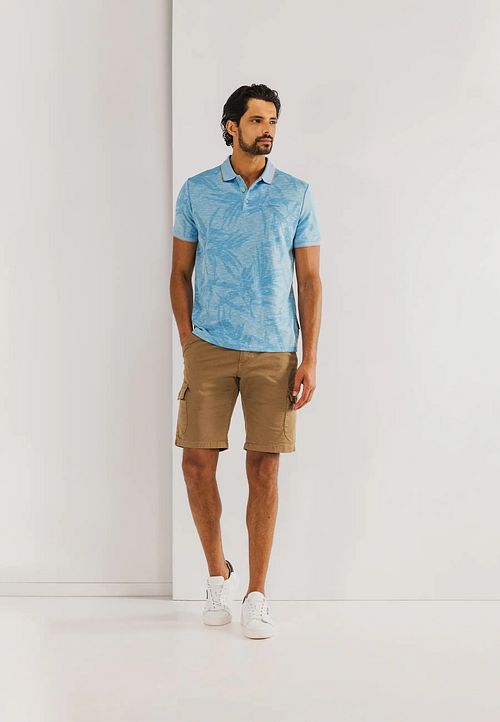 State of Art Poloshirt Faded Leaf Lyseblå Model / Voorkant