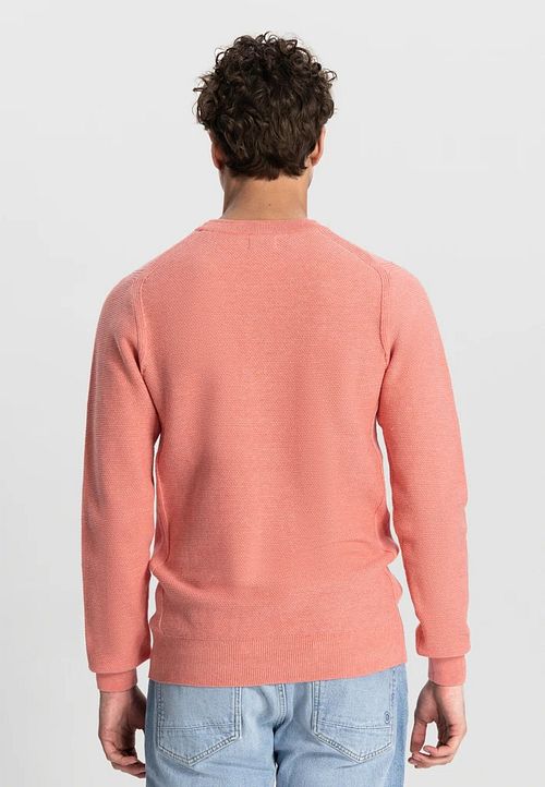 Dstrezzed Trøje i Lyserød Melange Model / Achterkant