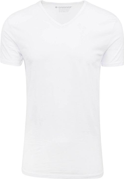 Garage T-Shirt Basic stretch bianca con scollo a V Product