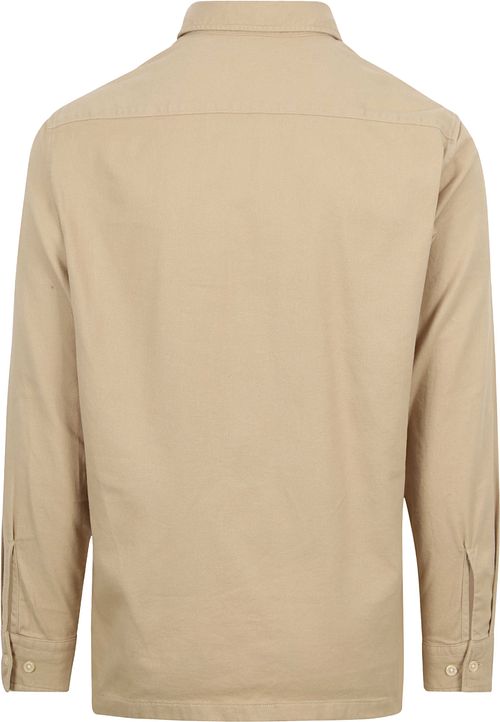 Koszula Marc O'Polo z diagonalu (twill) flanelowa, beżowa Product / Achterkant