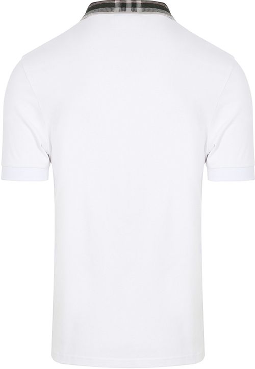 Lyle & Scott Piké med Tartan-krage Vit Product / Achterkant