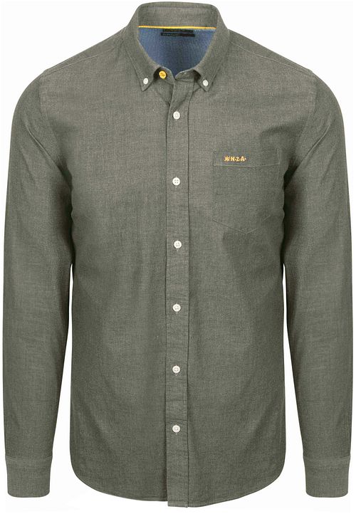 NZA Shirt James Twill Melange Olive Green Product