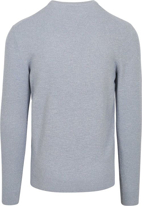 Profuomo sweter z okrągłym dekoltem w jasnoniebieskim kolorze Product / Achterkant