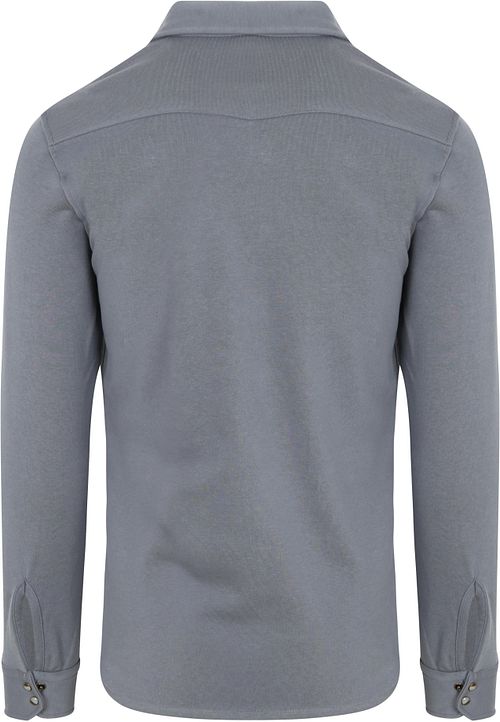 Profuomo Overshirt Western Jersey Blau Product / Achterkant