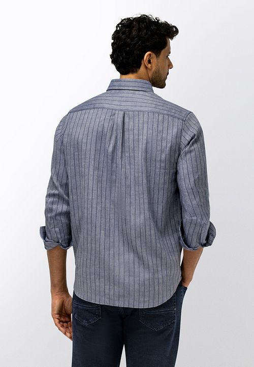 Camicia a righe State of Art blu navy Model / Achterkant