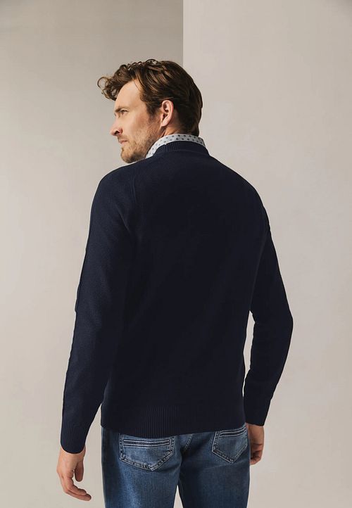 State Of Art Genser Strukturert Marineblå Model / Achterkant