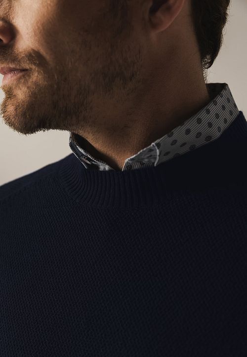 State Of Art Pullover Structure Navy Model / Detail