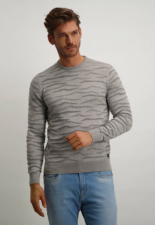 State Of Art Pullover grün drucken Model / Voorkant