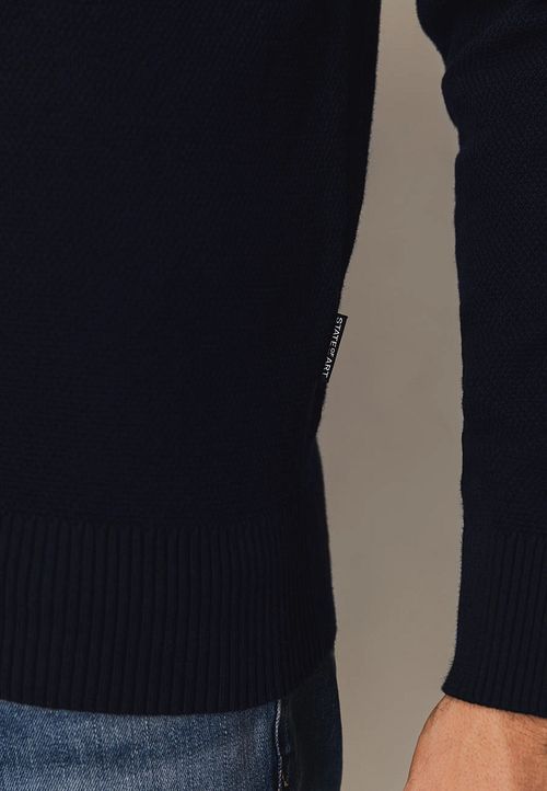 State Of Art Pullover Structure Navy Model / Detail